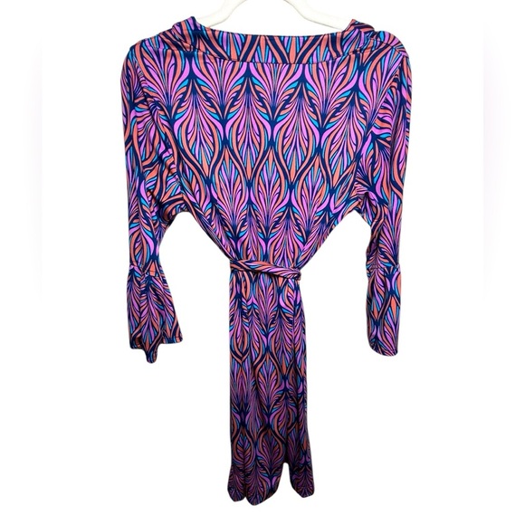 Escapada Living Tie-Waist Dress – Size Small, Vibrant Tropical Print - Picture 3 of 4